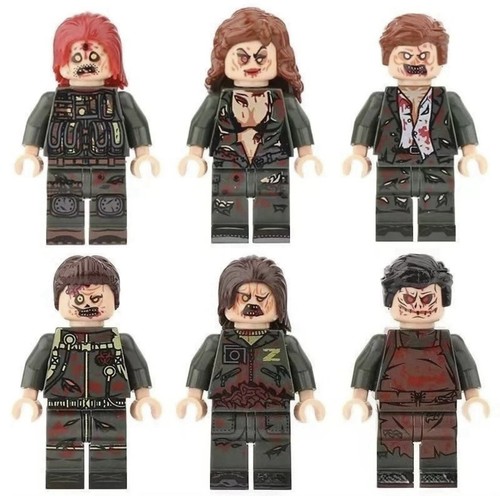 6pc zombie apocalypse building - zombie,