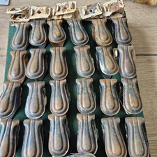 Antique stair carpet clips x25  Clipper brevet belge copper colour U516
