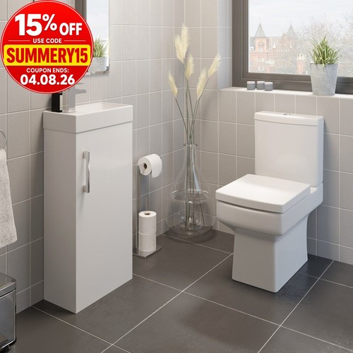 White bathroom suite - suite, cloakroom