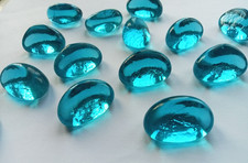 60 X AQUA Glass Pebbles