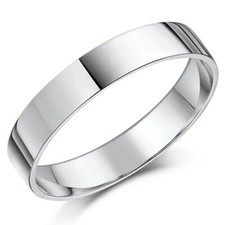 4mm Platinum Wedding Ring Flat