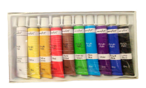 Acrylic paint set 12ml - 10,