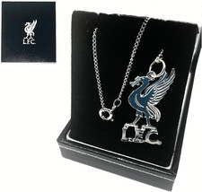 LIVERPOOL FC STERLING SILVER LIVERBIRD - PENDANT & CHAIN NECKLACE LFC JEWELLERY