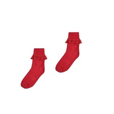 Frilly Lace Socks Ankle High Girls Fancy Ankle Highs Cotton Socks 9- 6.5 UK SIZE