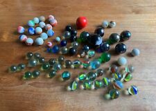 Vintage Marbles Collection Lot of 75 Mixed Type Medium-large size Clay