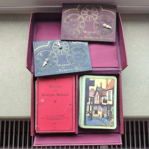 O wills bezique card - w.d,
