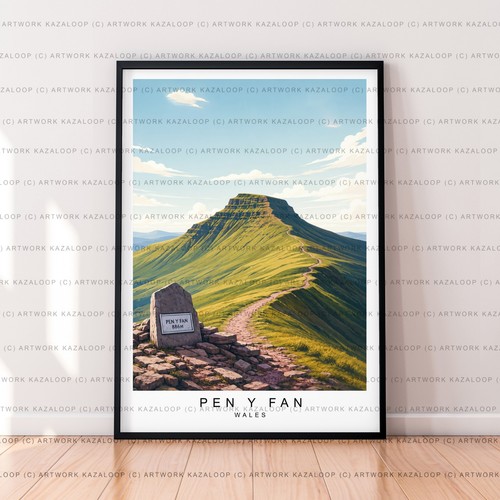 Pen fan wales unframed - pen,