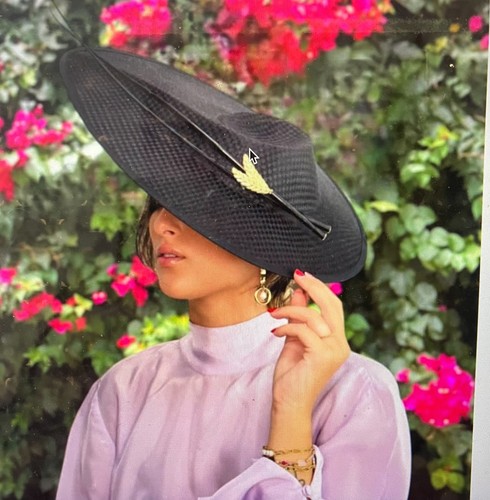 Chic black fascinator - fascinator,