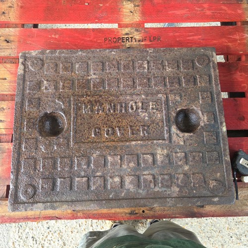 Cast iron manhole cover - iron,