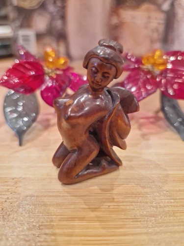 Vintage netsuke hand carved - vintage,