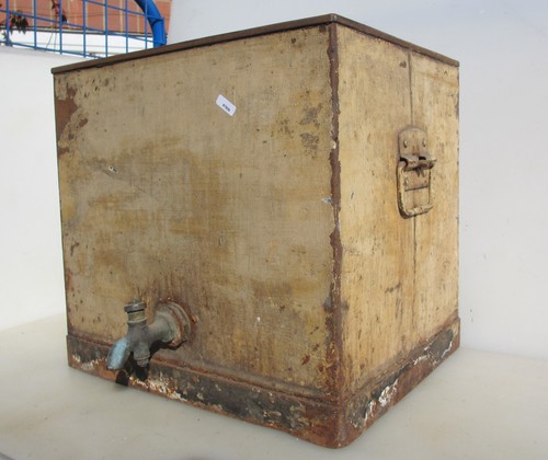 Large vintage metal water tank - vintage,