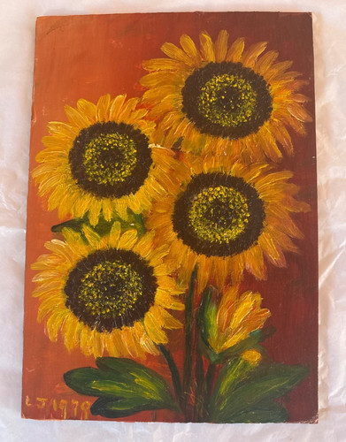 Vintage oil hand painted - oil,