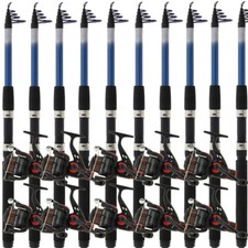 Wholesale Job Lot of 10x 2.4m Scoop Rods & 10x CKR30 1BB Coarse Fishing Reels