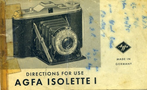 Agfa isolette instruction - agfa, i