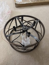 4-Light Rust Black Drum Cage