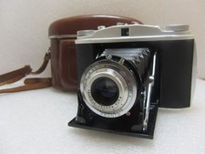 AGFA Isolette lI Folding Bellows Camera, Apotar 85mm 1:4.5 Lens + Cased