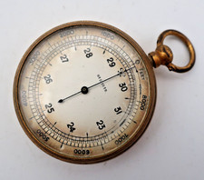 Antique No. D. 1039 Gilt Pocket Barometer