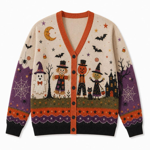 Vintage halloween cardigan - vintage,