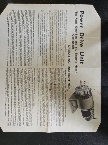 Meccano power drive ubit - meccano,