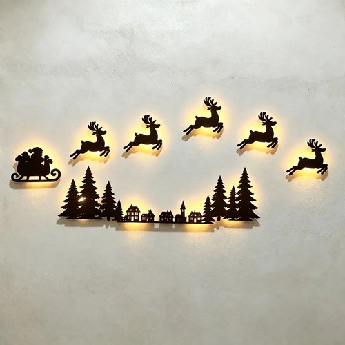 Led reindeer wall - reindeer,