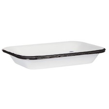 Enamel Soap Dish 2 Parts White