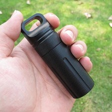 Aluminum Alloy Pill Box Case Waterproof Outdoor EDC Medicine Holder Container UK