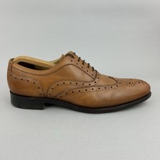 Jasper Conran Tan All Leather Brogue Wingtip Lace Up Formal Dress Shoes 44 UK10