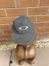 Vintage 90s Y2K Oakley Software Adjustable Baseball Cap Hat Grey USA