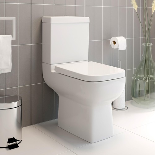 Modern close coupled toilet - close,