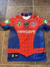 Newcastle Knights 2015 NRL rugby ISC Spider-Man Marvel Home Jersey M