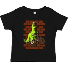 Inktastic BMX Motocross Dinosaur Toddler T-Shirt Biking Race Dino Childs Child