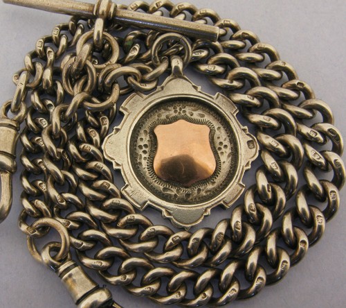 Antique solid silver double - antique,