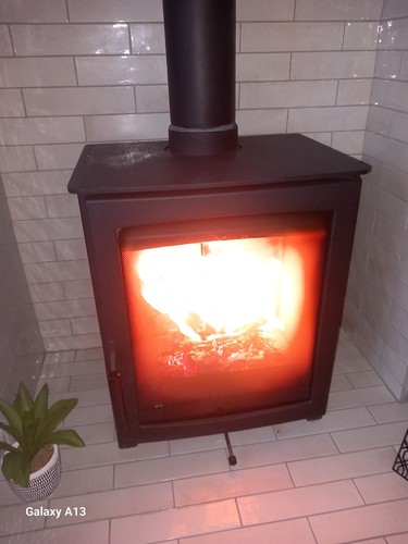 Log burner black parkray - log,