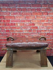 Vintage camel stool leather - vintage,