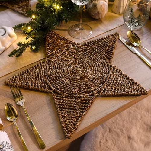 2pk woven star - woven, christmas