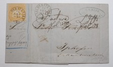 GERMAN STATES WURTTEMBERG 1859 Cover with 3kr Stamp