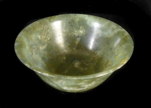 Antique spinach jade bowl - spinach,