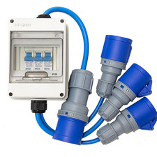 32A to 3×16A 3 Pin Single Phase MCB Step-Down Splitter Distribution Box