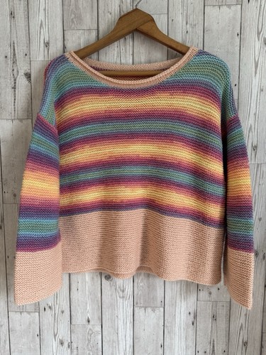 Vintage pastel rainbow - , hand