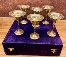 6 x Vintage Brass Metal