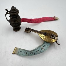 Antique Novelty Sewing Tape Measures inc. Lute, Fabric Tape