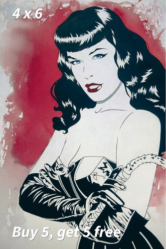 4x6 bettie page retro - 4x6,
