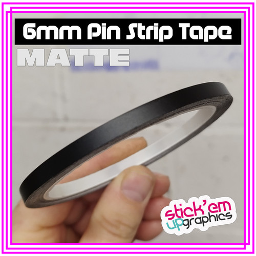 Matte black car pin stripe - black,