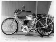 1970s vintage photo 1911 Excelsior Motorcycle STOLEN missing wanted poster MC