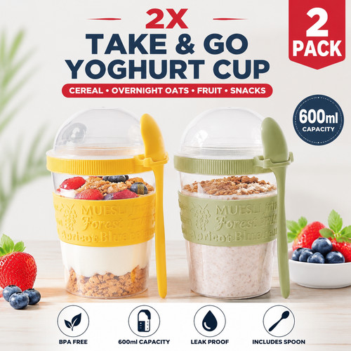 Yogurt cup cereal - cereal, overnight