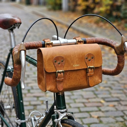 Pannier leather bag bicycle - pannier,