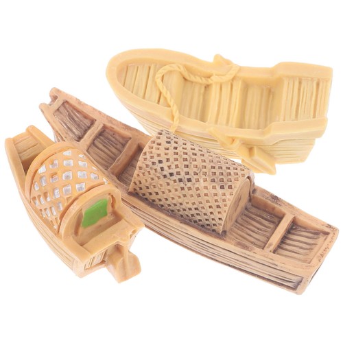 3pcs mini rustic boat model - mini,