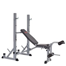 York Fitness 540 Folding Bench & Squat Rack With Extras