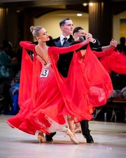 Red ballroom dress