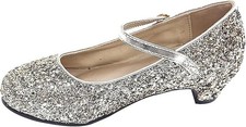Girls Kids Mary Jane Glitter